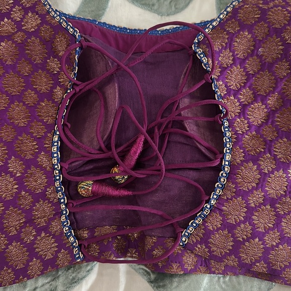 CUSTOM INDIAN PURPLE AND MUSTARD LEHENGA - Picture 9 of 16